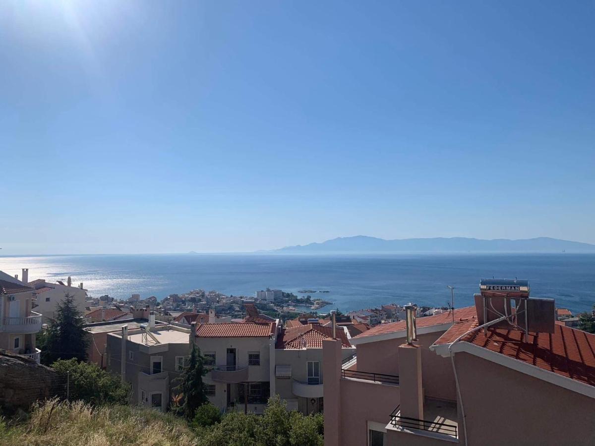 Breathtaking Sea View Leilighet Kavála Eksteriør bilde